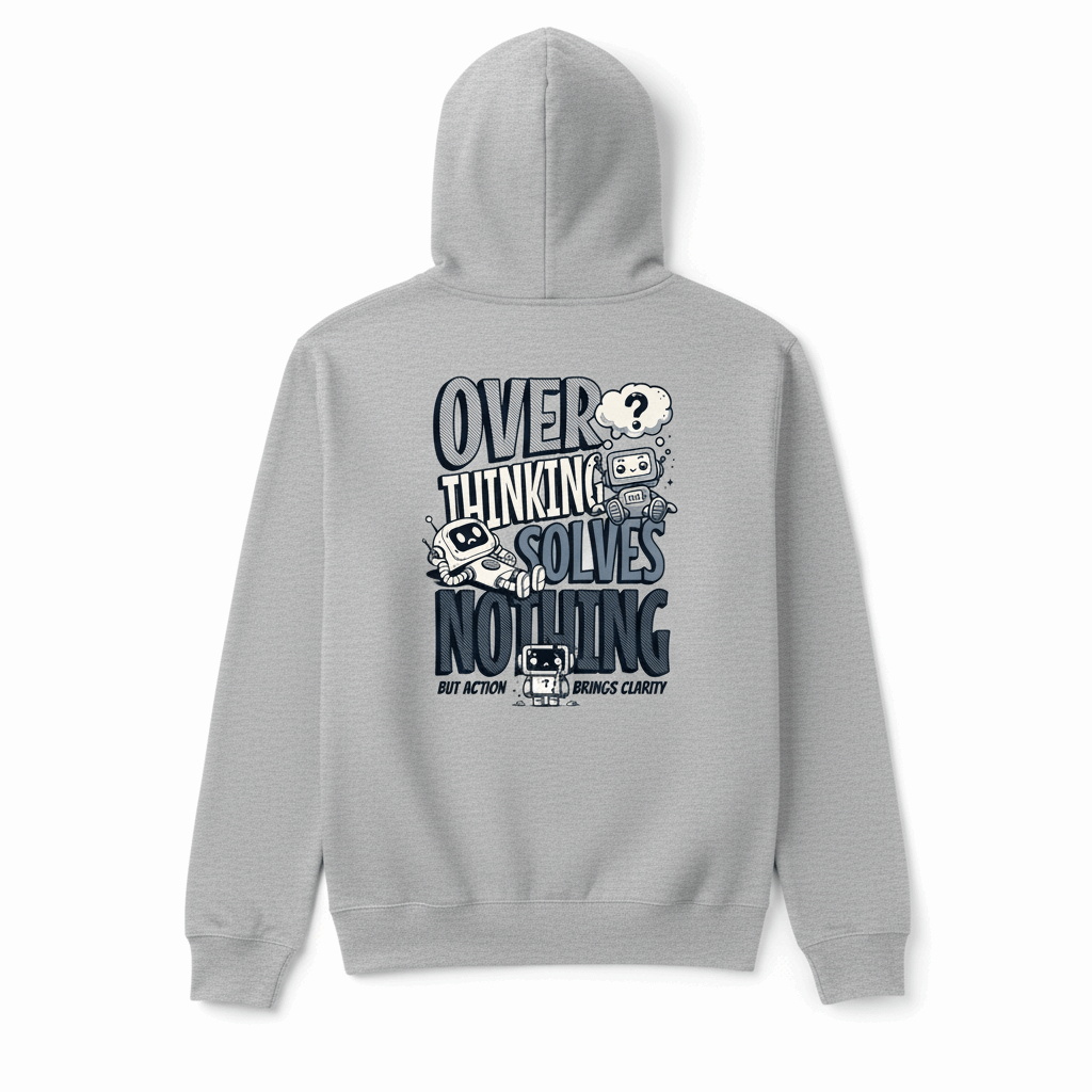 "Overthinking Solves Nothing" Clarity Hoodie