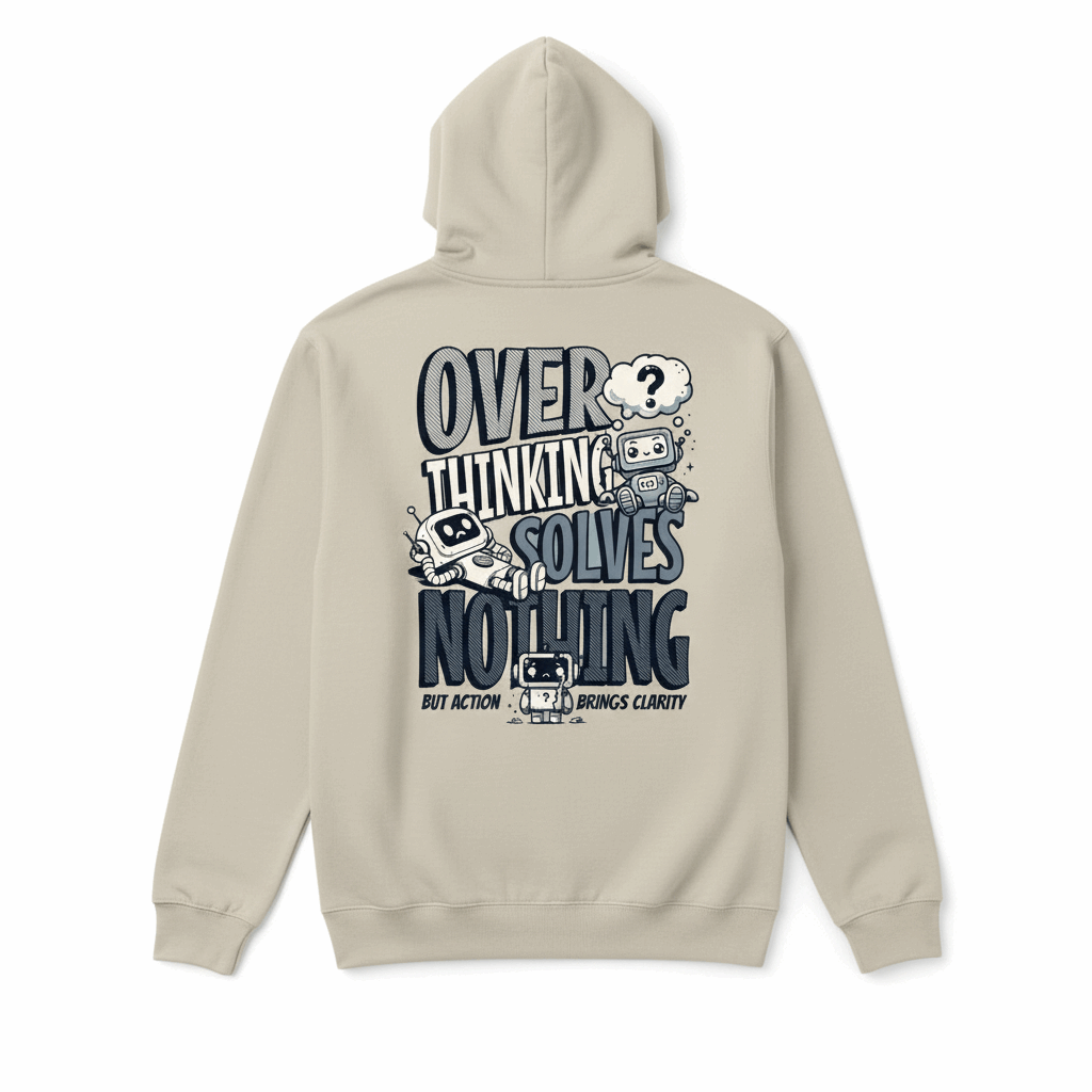 "Overthinking Solves Nothing" Clarity Hoodie