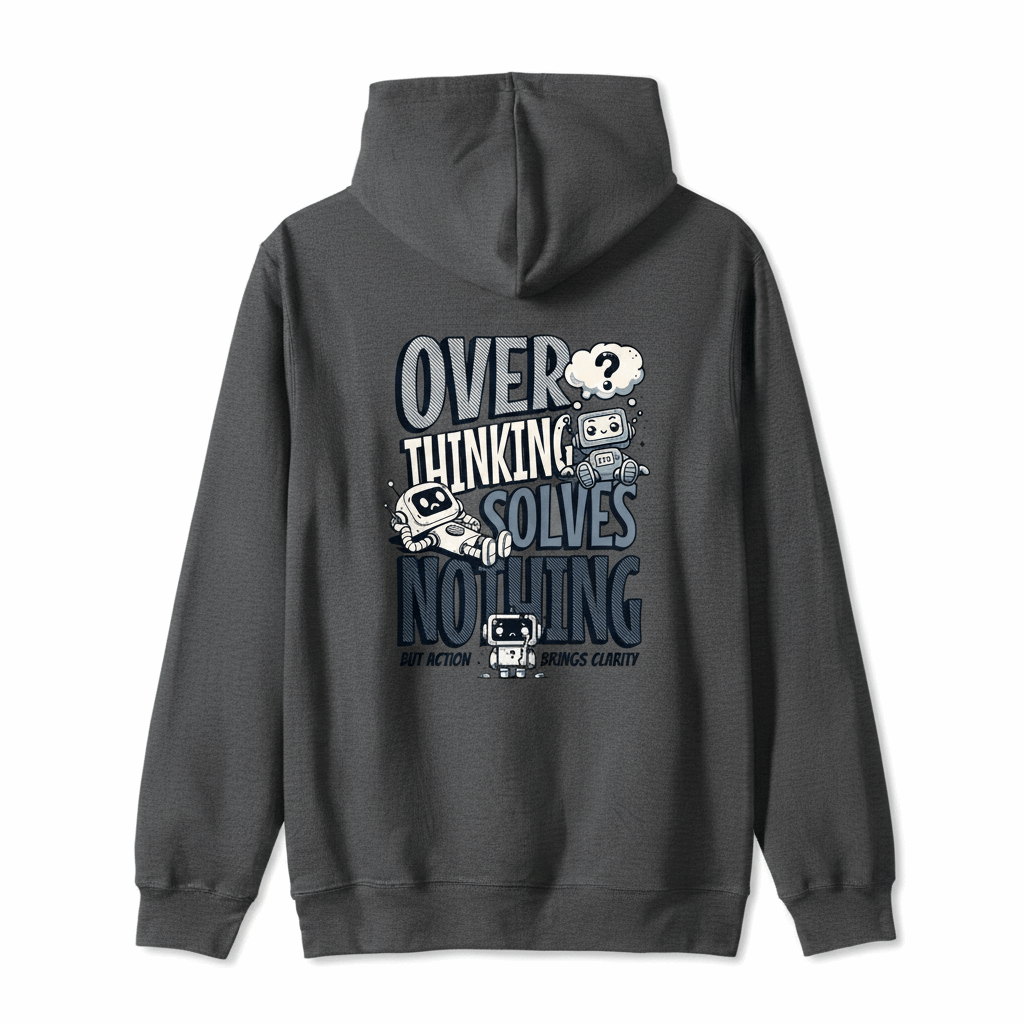 "Overthinking Solves Nothing" Clarity Hoodie