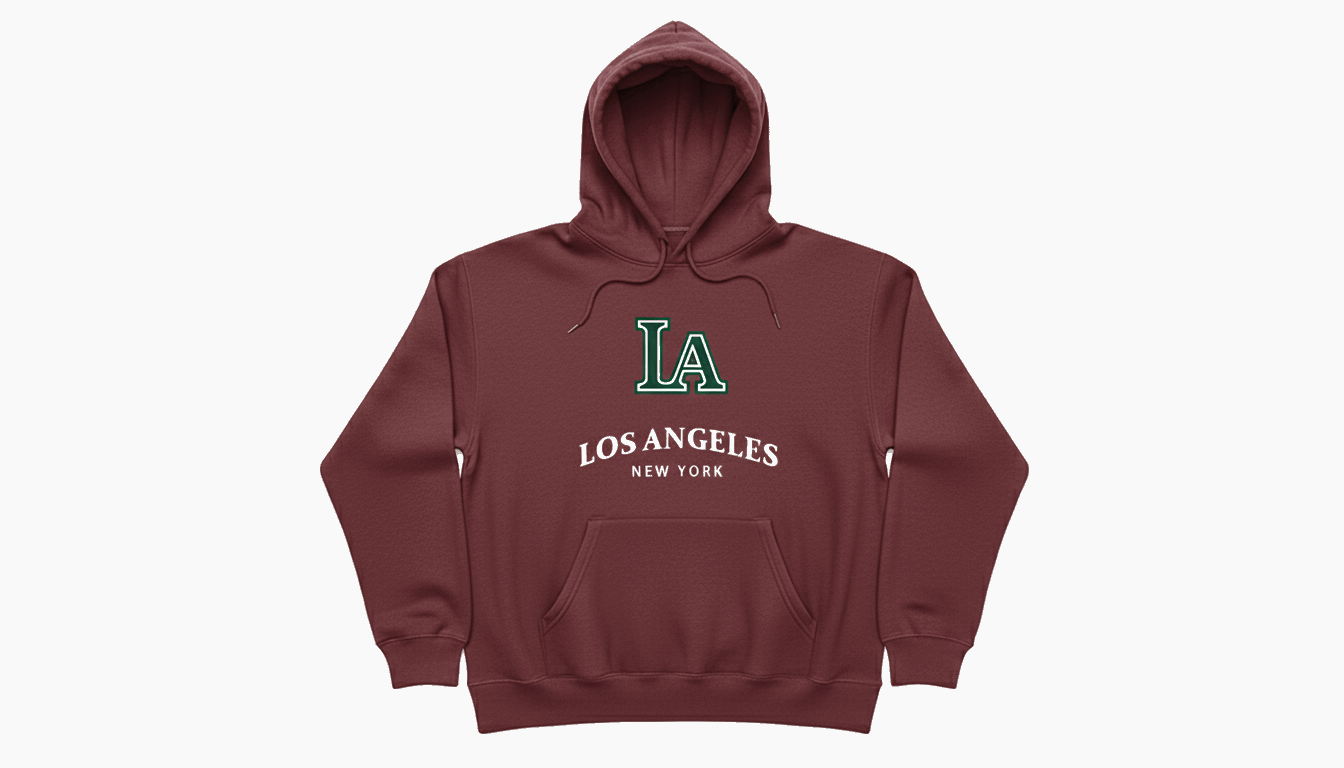 LA NY Embroidered Hoodie