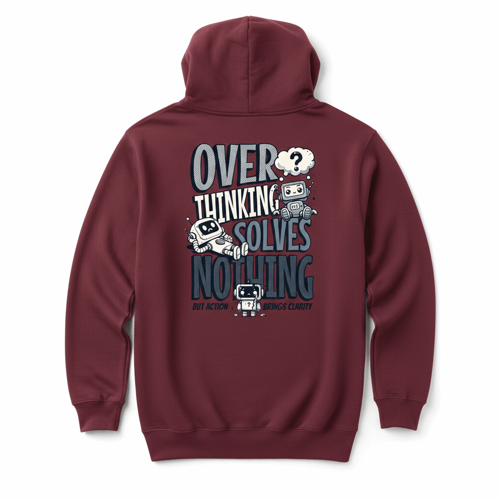 "Overthinking Solves Nothing" Clarity Hoodie