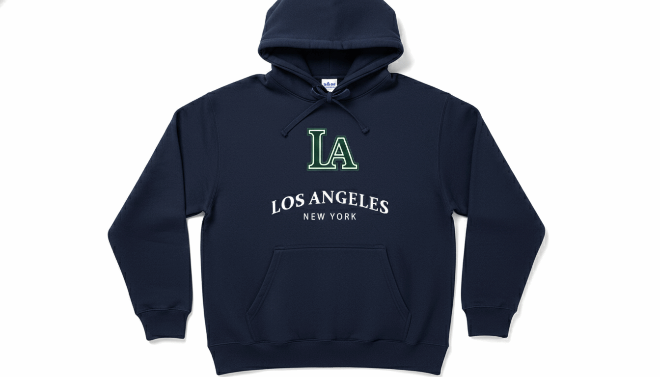 LA NY Embroidered Hoodie
