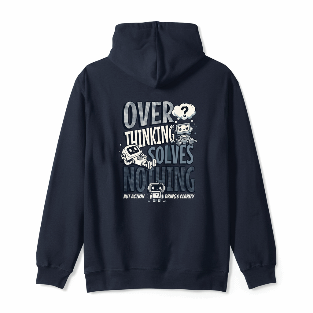 "Overthinking Solves Nothing" Clarity Hoodie