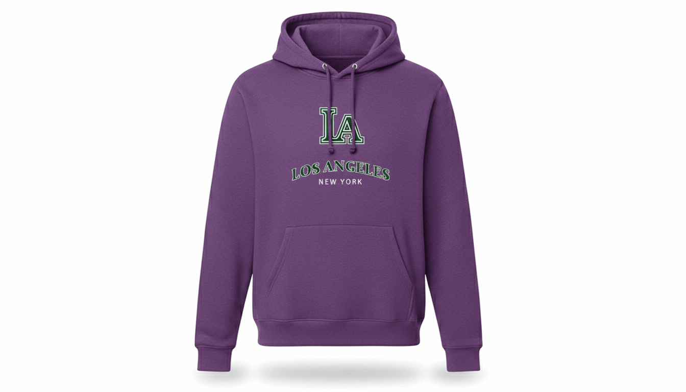 LA NY Embroidered Hoodie