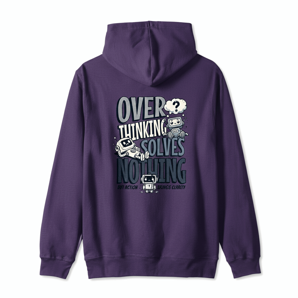 "Overthinking Solves Nothing" Clarity Hoodie