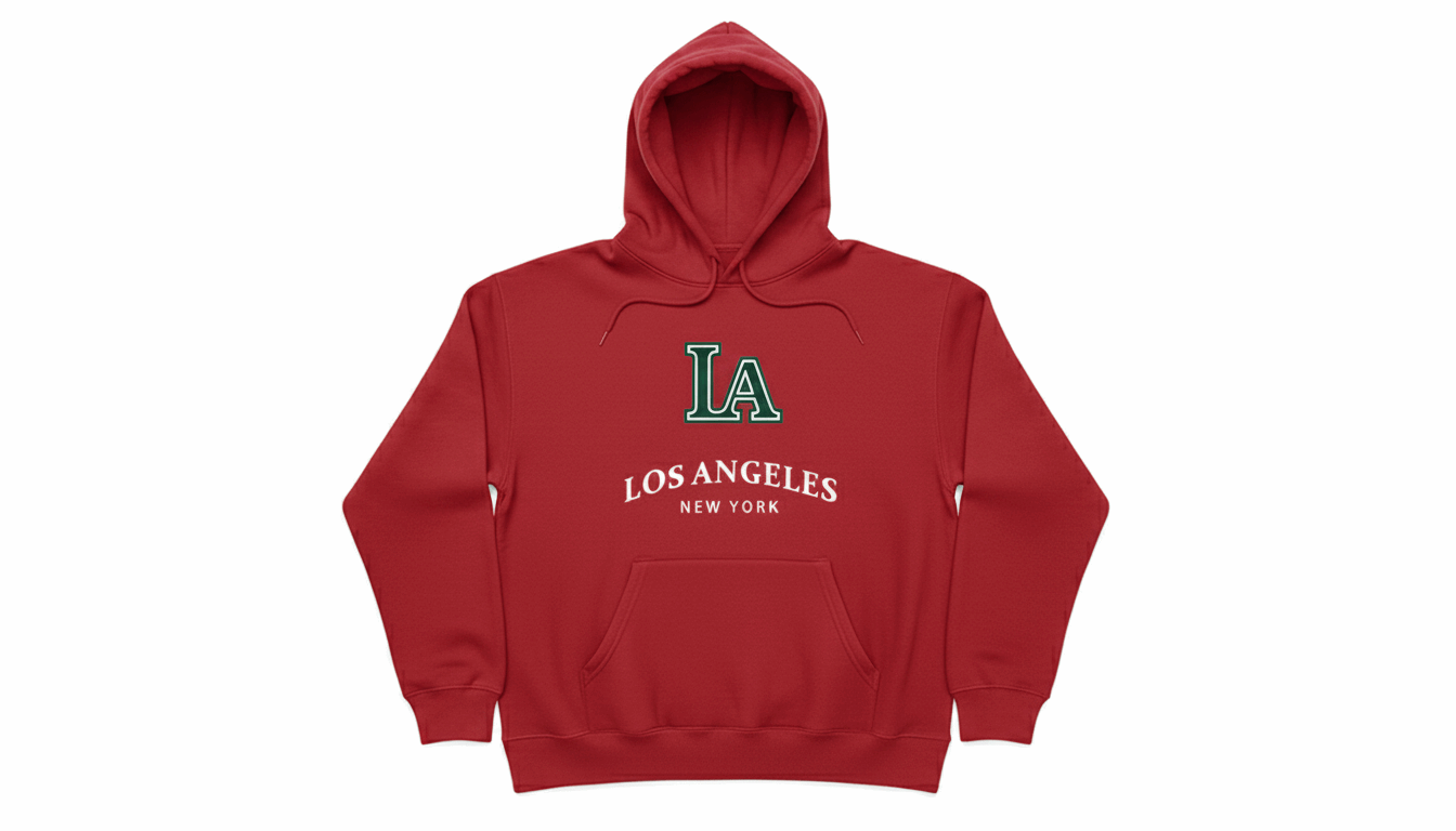 LA NY Embroidered Hoodie