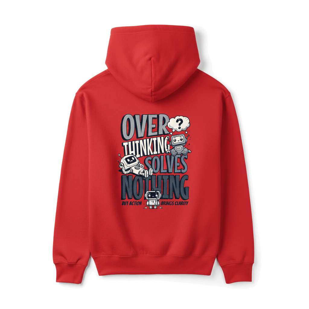 "Overthinking Solves Nothing" Clarity Hoodie