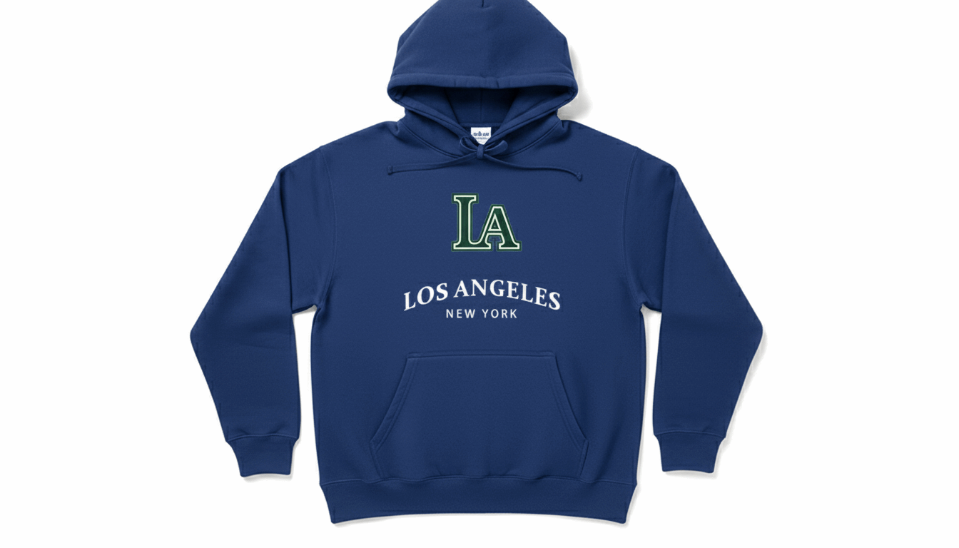 LA NY Embroidered Hoodie
