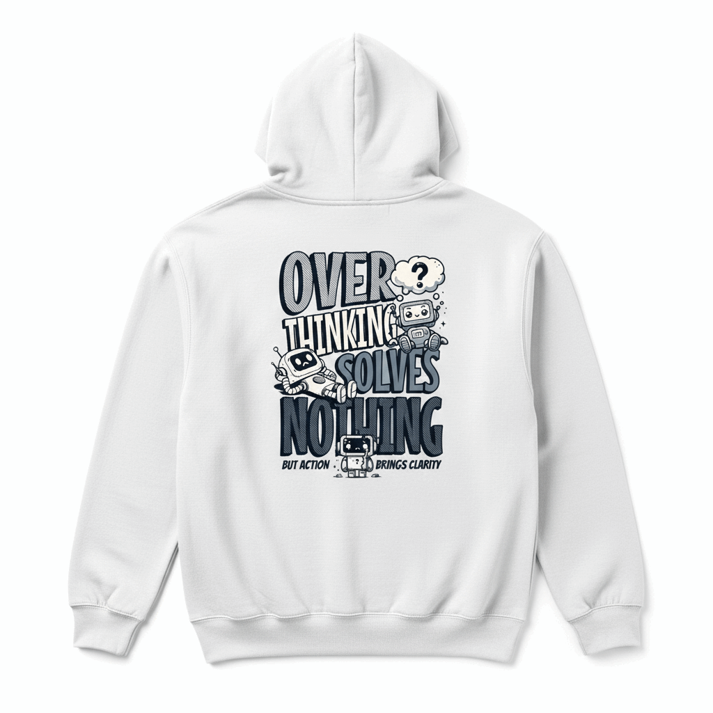 "Overthinking Solves Nothing" Clarity Hoodie